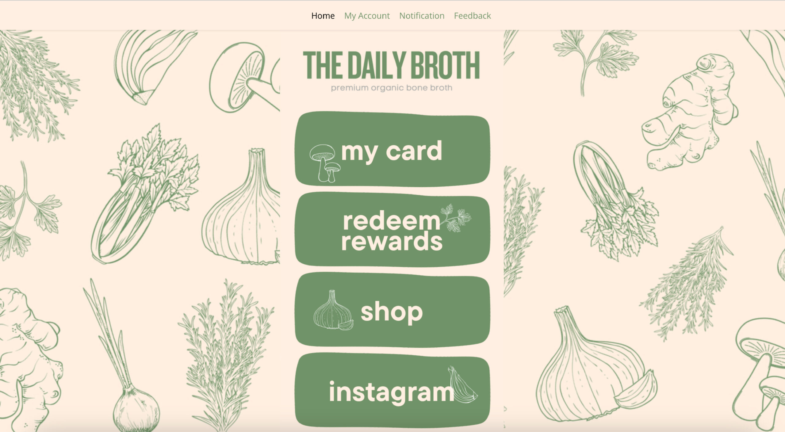 The Daily Broth_Customer Portal