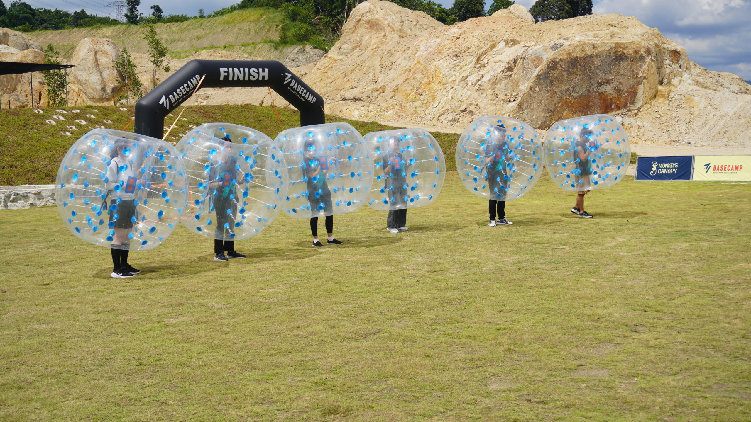Eber team bubble soccer race