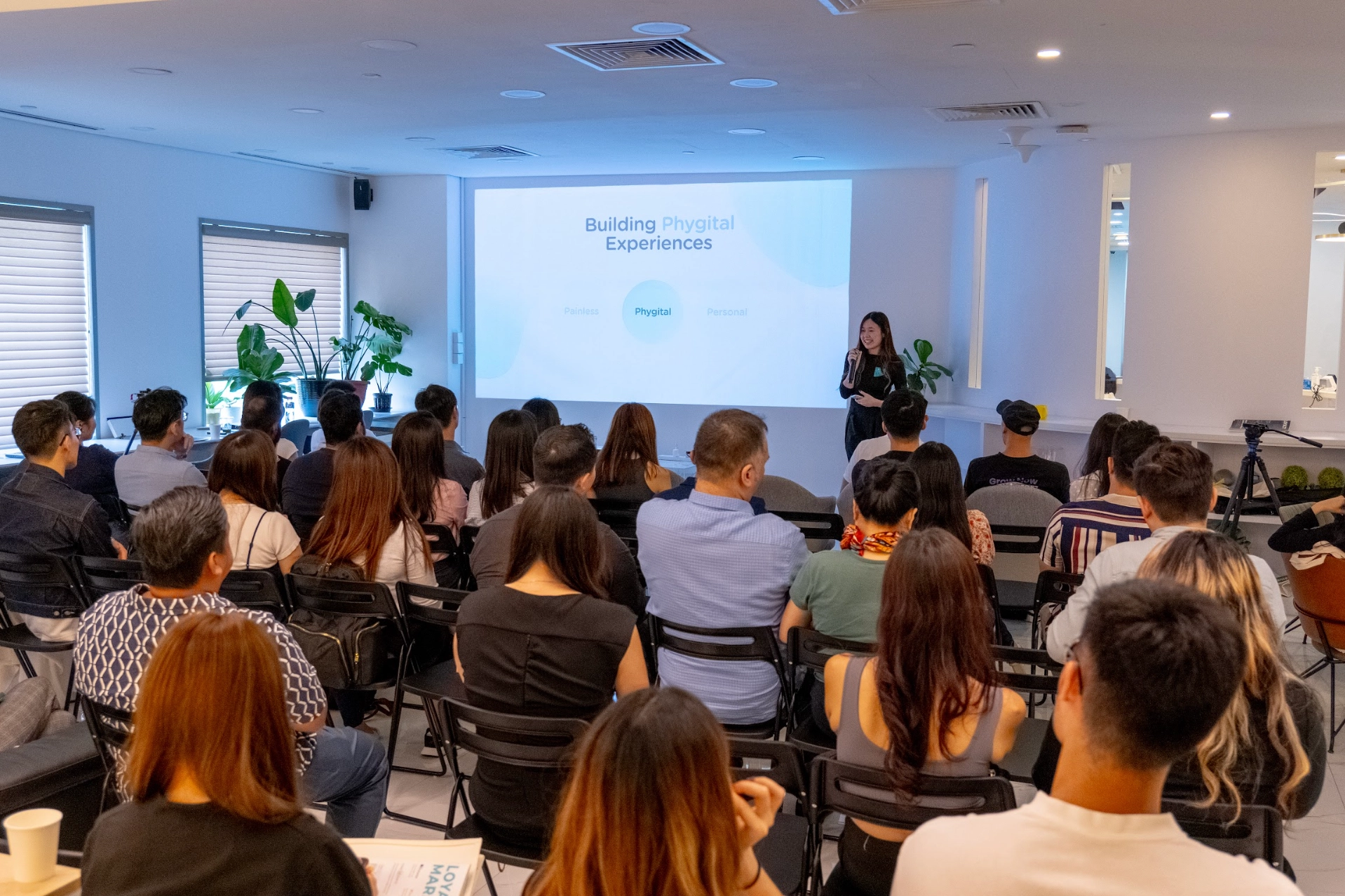 Eber hosting a brand event