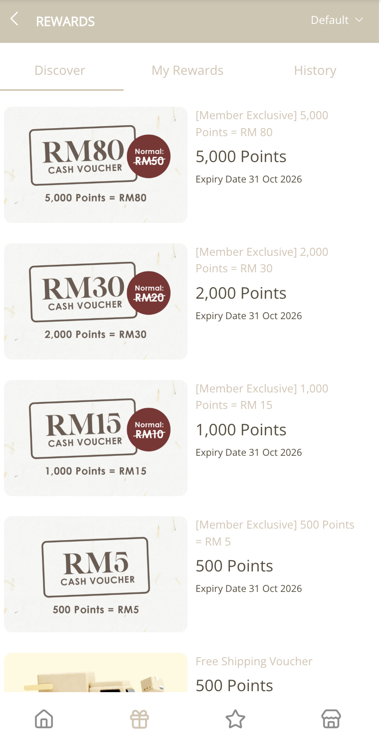 SHOPLOOOH member panel: Member-only redemption value